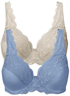 Lot de 2 soutiens-gorge à armatures, bonprix