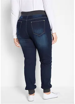 Jean Boyfriend extensible à empiècement taille côtelé, bonprix