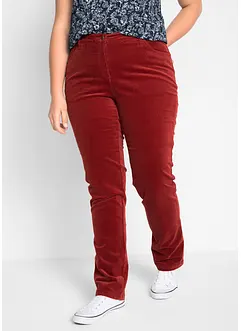 Pantalon droit en velours côtelé extensible, bonprix