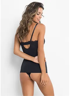 Caraco soutien-gorge en matière microfibre lisse, bonprix
