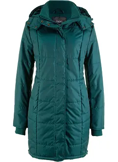 Veste longue matelassée, rembourrée avec col et capuche, bonprix