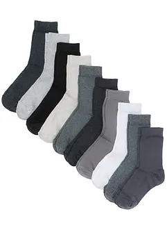 Lot de 10 paires de chaussettes en coton majoritaire, bonprix