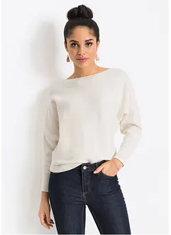 Pull oversize côtelé, bonprix