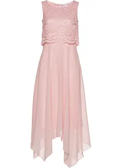 Robe premium en crêpe avec dentelle, bonprix