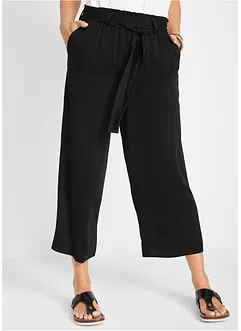 Jupe-culotte en viscose avec ceinture à nouer, bonprix