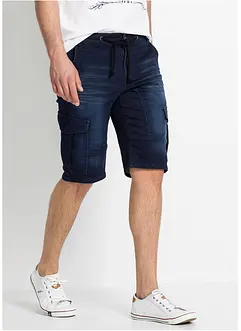 Bermuda en molleton aspect jean, Regular, bonprix