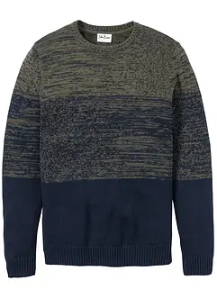 Pull en coton mélangé, coupe ventre confort, bonprix