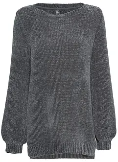 Pull long en maille chenille, bonprix