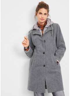 Manteau court d'hiver à teneur en laine, style 2 en 1, John Baner JEANSWEAR