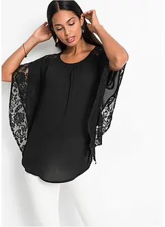 Blouse avec détails en dentelle, bonprix