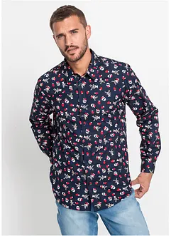 Chemise manches longues à imprimé Noël, Slim Fit, bonprix