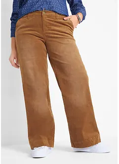 Pantalon large en velours côtelé extensible, bonprix