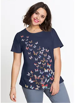 T-shirt à imprimé papillon, bonprix