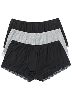Lot de 3 shorties en viscose, bonprix