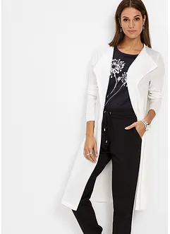 Long gilet en maille contenant du coton, bonprix