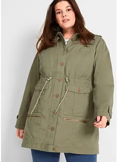 Parka en coton style utilitaire, mi-longue, bonprix