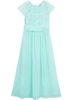Robe en crêpe avec dentelle, bonprix