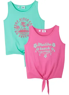 Lot de 2 tops 100% coton, bonprix
