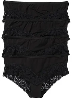 Lot de 4 culottes à dentelle, bonprix