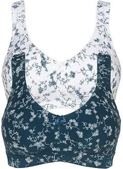 Lot de 2 soutiens-gorge coton sans armatures, bonprix