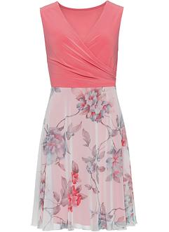 Robe avec jupe en mesh imprim&eacute;, BODYFLIRT