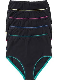 Lot de 5 slips taille haute, bonprix