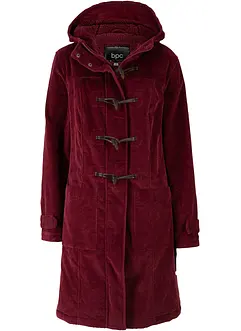 Duffle-coat en velours côtelé doublé, mi-long, bonprix