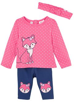 T-shirt bébé, legging, bandeau (Ens. 3 pces.) coton, bpc bonprix collection