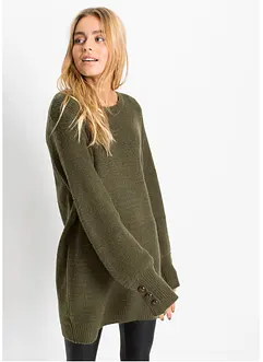 Pull long à boutons, bonprix