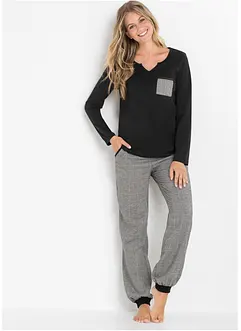 Pyjama avec pantalon en flanelle, bonprix