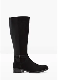 Bottes tige large en cuir, bonprix