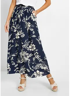 Jupe longue en viscose avec taille élastique et lien à nouer, bonprix