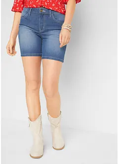 Lot de 2 shorts en jean slim, taille mi-haute, bonprix