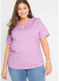 Lot de 5 T-shirts longs et amples à col V, bonprix