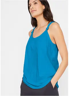 Top en coton à détails nœuds, bonprix