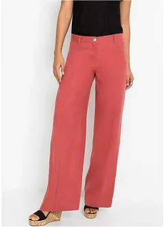 Pantalon palazzo en lin mélangé, bonprix