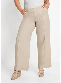 Pantalon palazzo en lin mélangé, bonprix