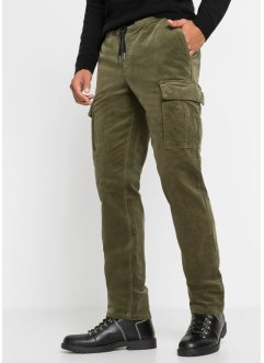 Pantalon taille extensible Cargo en velours côtelé, Regular Fit, bpc bonprix collection