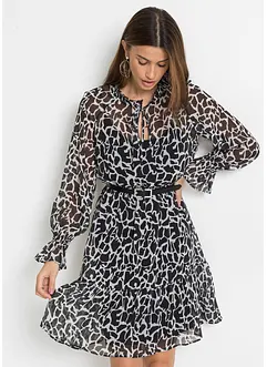 Robe en chiffon avec fond de robe, bonprix