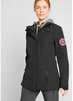 Veste longue softshell imperméable, style 2 en 1, bonprix