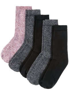 Lot de 5 paires de chaussettes thermo en éponge, bpc bonprix collection