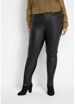 Pantalon extensible enduit avec taille confortable, Skinny, bonprix