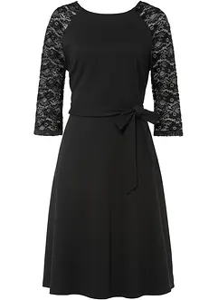 Robe en jersey à manches dentelle, bonprix