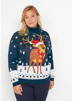 Pull de Noël à col roulé, bonprix