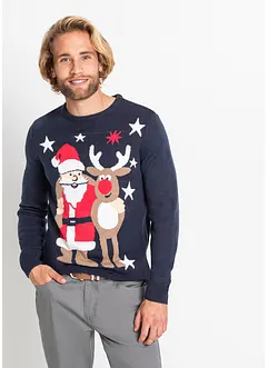 Pull en maille fine avec motif de Noël, bonprix