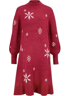 Robe en maille avec flocons de neige, bonprix