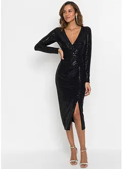 Robe à paillettes, taille courte, bonprix