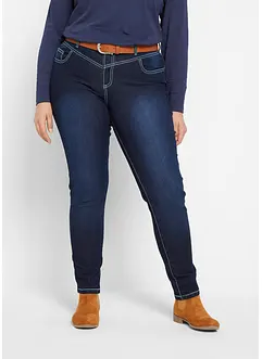 Jean skinny taille mi-haute à coutures contrastantes, bonprix