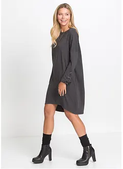 Robe sweat avec laçages, bonprix