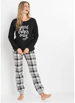 Pyjama avec T-shirt oversize, bonprix